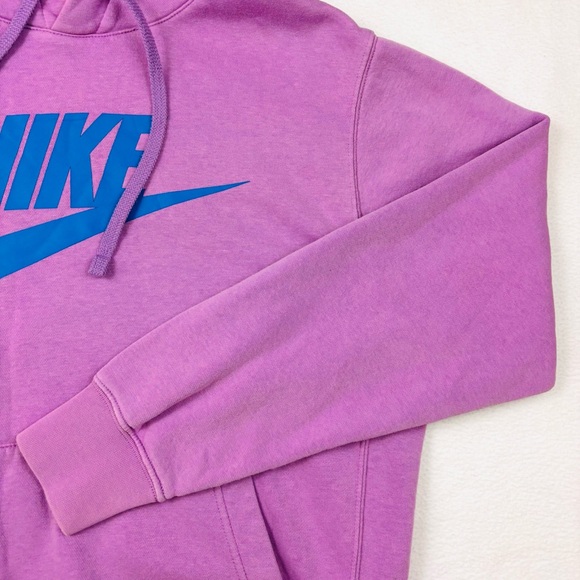 Nike Unisex Purple w/ Blue Nike Swoosh Midweight Double Lined Hood Hoodie (S) - Picture 6 of 13